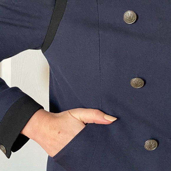 Rag & Bone Navy Wool Double Breasted Jacket - Picture 7 of 8